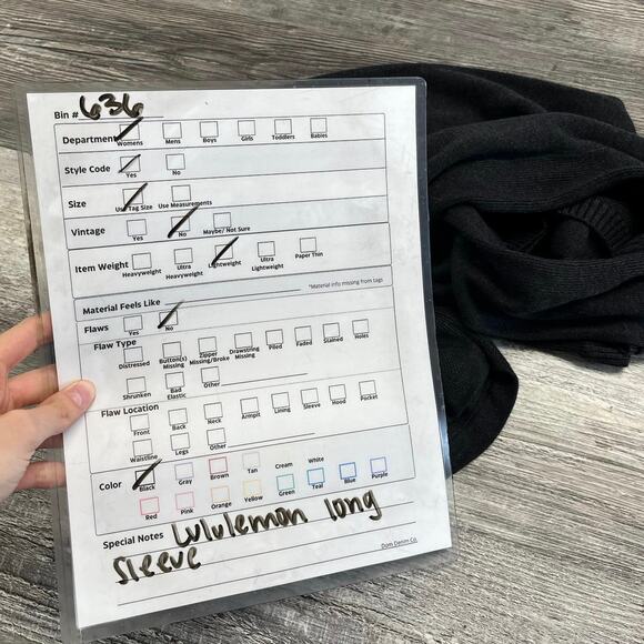 Lululemon Sunshine Coast Black Womens‎ 4 Thumbholes Rayon Cashmere Sweater - Picture 6 of 6